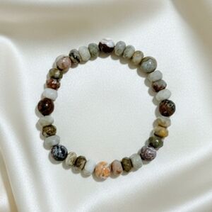 Gobi/Mexican Red Laguna Lace Agate Bracelet